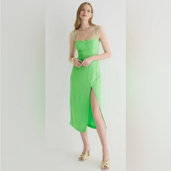 J. Crew Dresses & Skirts - NWT J. Crew Collection Limited Edition Invite Dress Bright Green Crepe Women 24